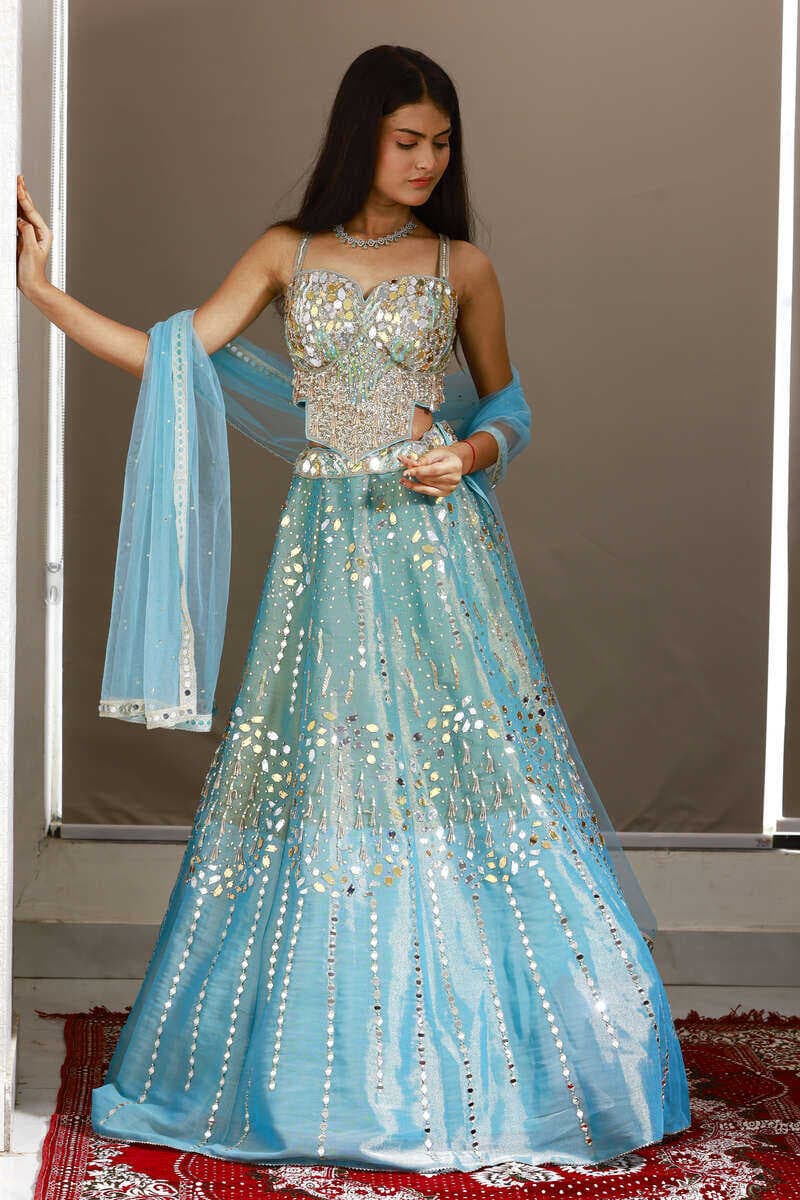 Sky Ombre Creation Lehenga